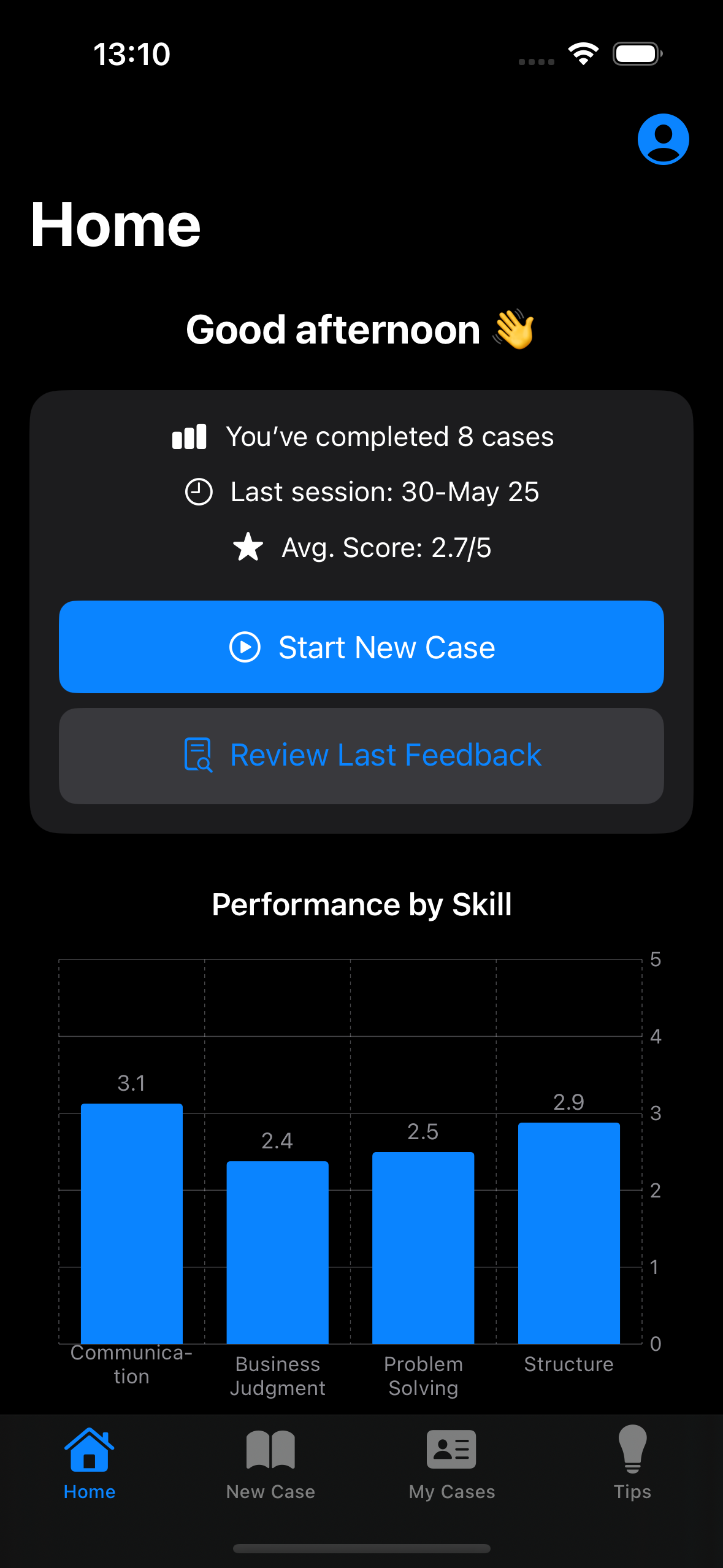 App Home Dashboard